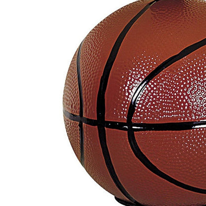 12" Orange Ceramic Bedside Table Lamp With White Shade HomeRoots