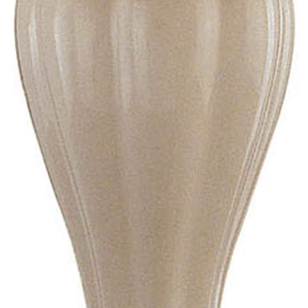 27" Ivory and Gold Ceramic Urn Table Lamp With Off White Empire Shade HomeRoots