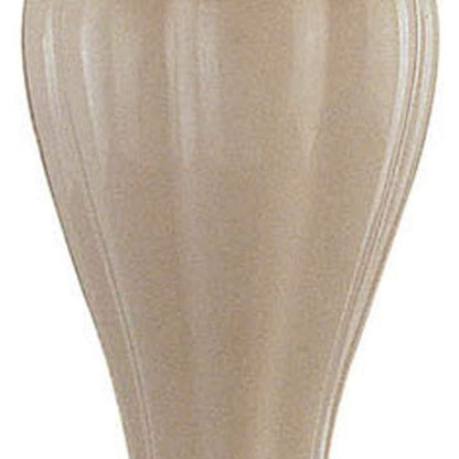 27" Ivory and Gold Ceramic Urn Table Lamp With Off White Empire Shade HomeRoots