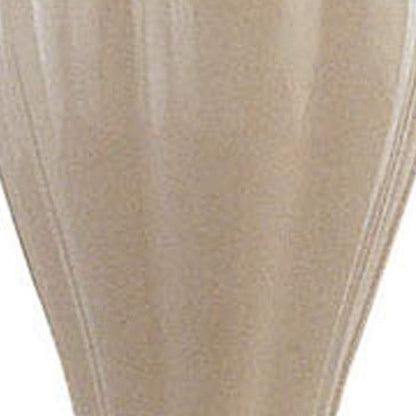 27" Ivory and Gold Ceramic Urn Table Lamp With Off White Empire Shade HomeRoots