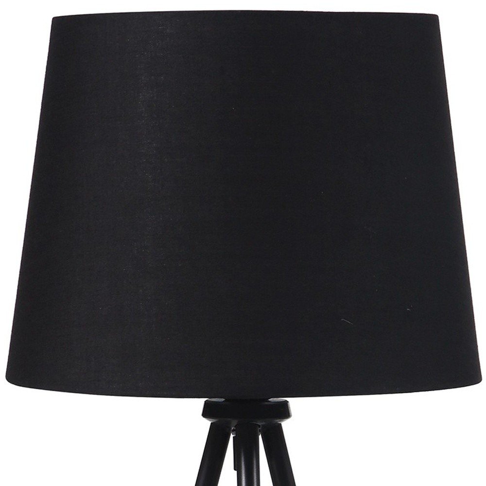 20" Gold Tripod Table Lamp With Black Empire Shade — view 4