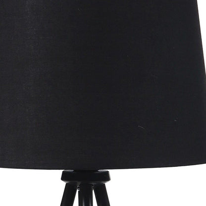 20" Gold Tripod Table Lamp With Black Empire Shade HomeRoots