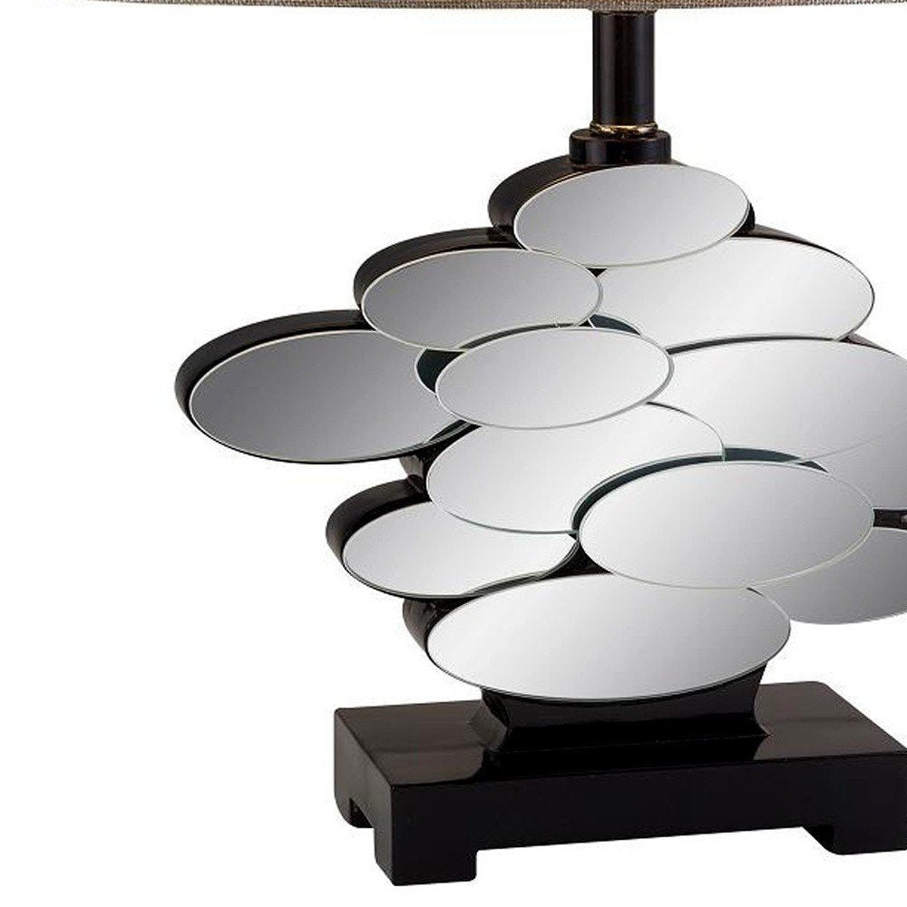 Beautiful Bronzed Table Lamp with Glass Accents HomeRoots