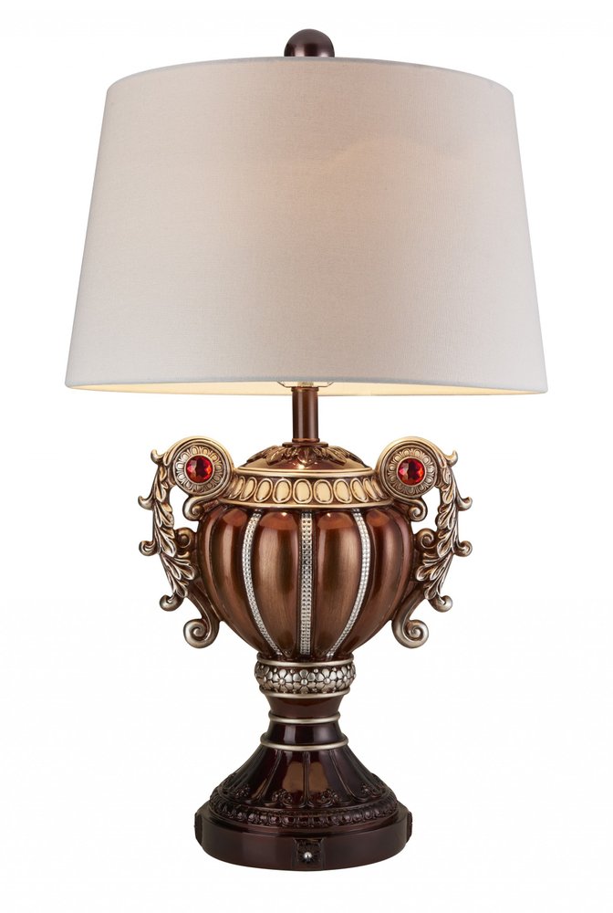 Tall Bronze Urn Shaped Table Lamp — view 1