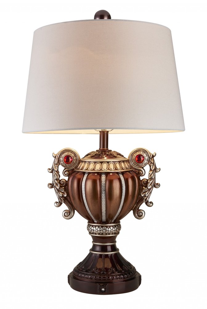 Tall Bronze Urn Shaped Table Lamp — view 2