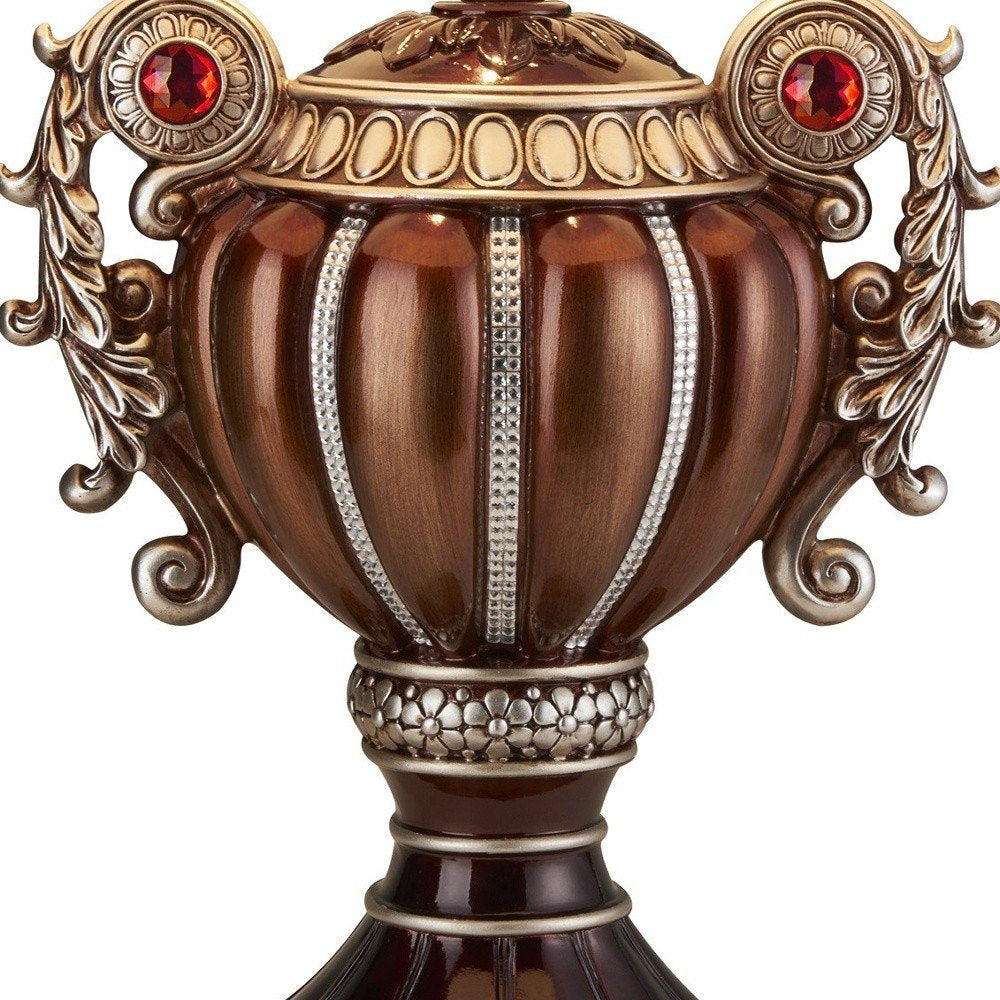 Tall Bronze Urn Shaped Table Lamp — view 3