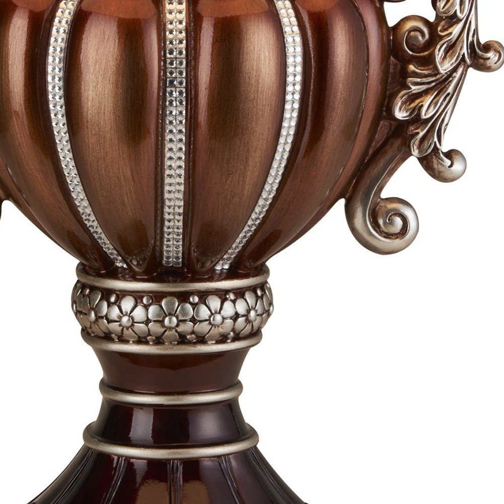 Tall Bronze Urn Shaped Table Lamp — view 4