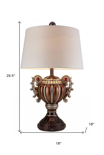 Tall Bronze Urn Shaped Table Lamp HomeRoots