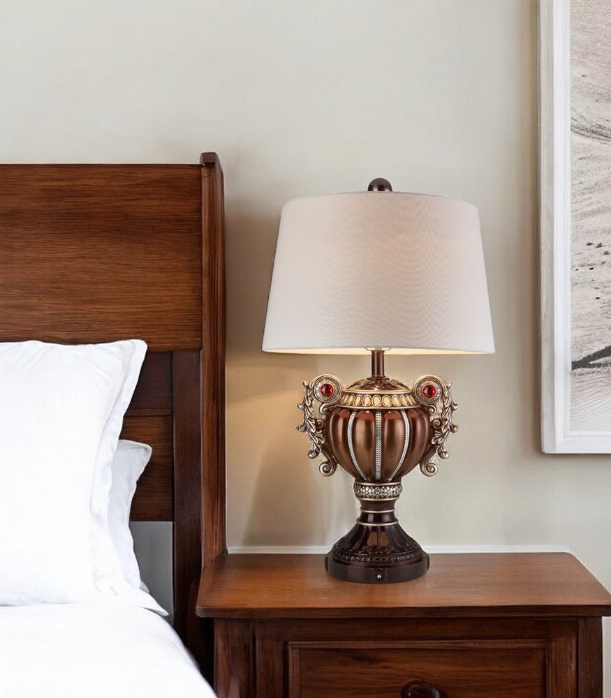 Tall Bronze Urn Shaped Table Lamp HomeRoots