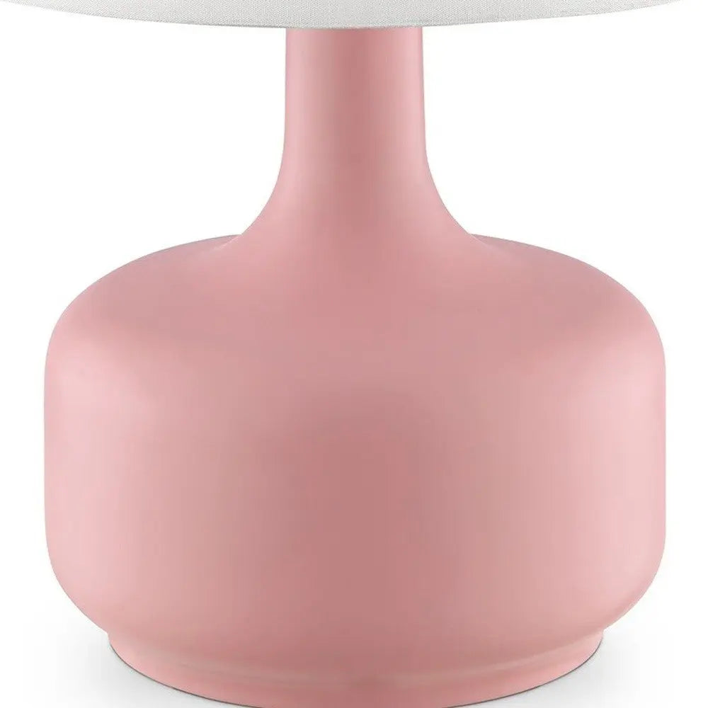 17" Blue Metal Bedside Table Lamp With White Shade HomeRoots