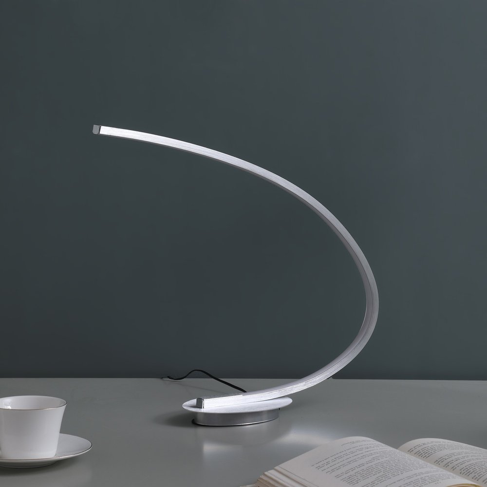 16" Silver Metal Desk Led Table Lamp — view 3
