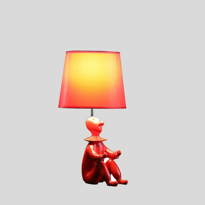 21" Red Bedside Table Lamp With Red Empire Shade HomeRoots