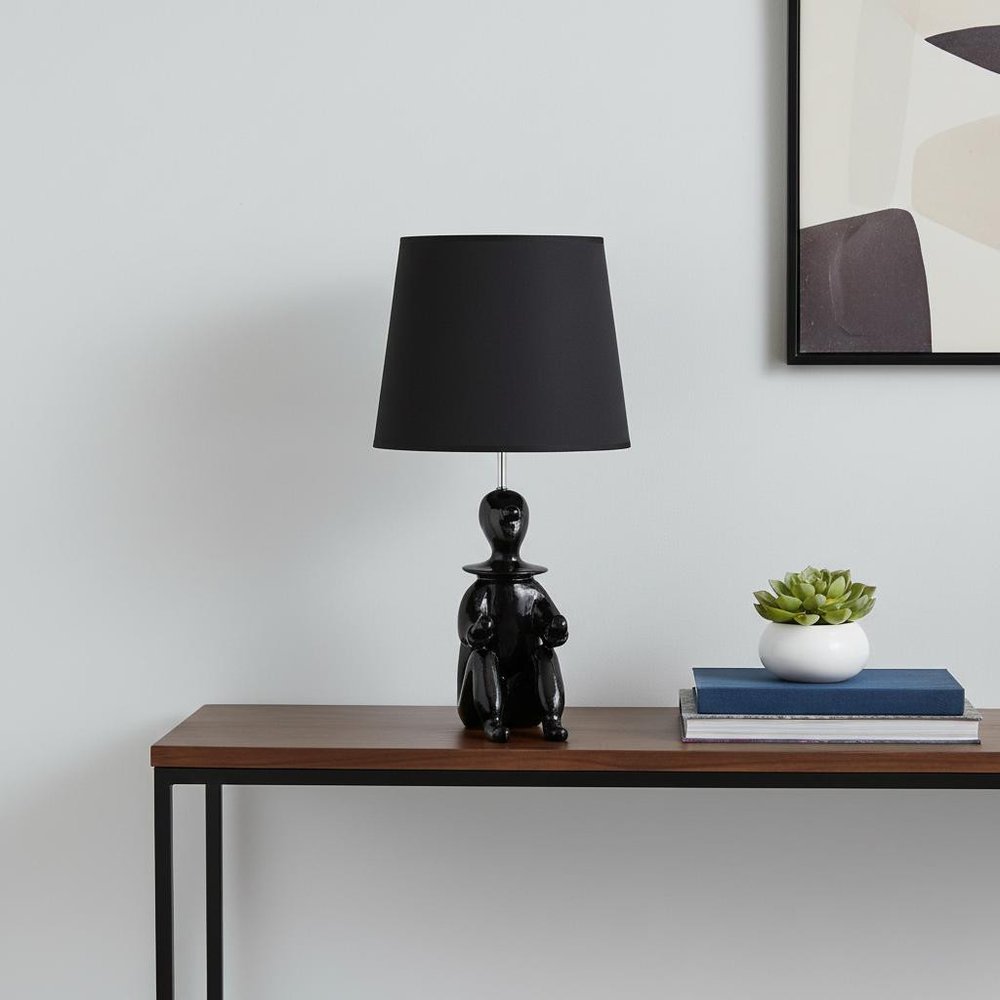21” Black Sculptural Clown Phone Holder Desk Lamp — view 7