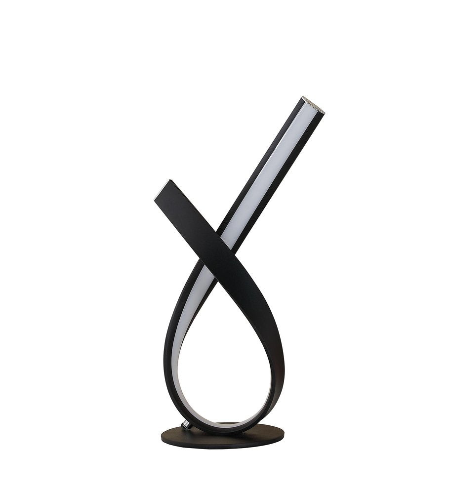 17" Black Bedside Led Table Lamp HomeRoots