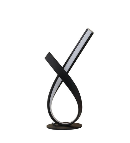 17" Black Bedside Led Table Lamp HomeRoots