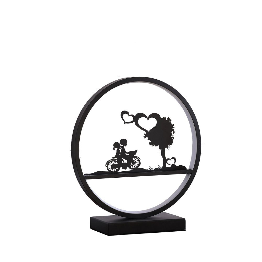 13" Black Bedside Led Table Lamp HomeRoots
