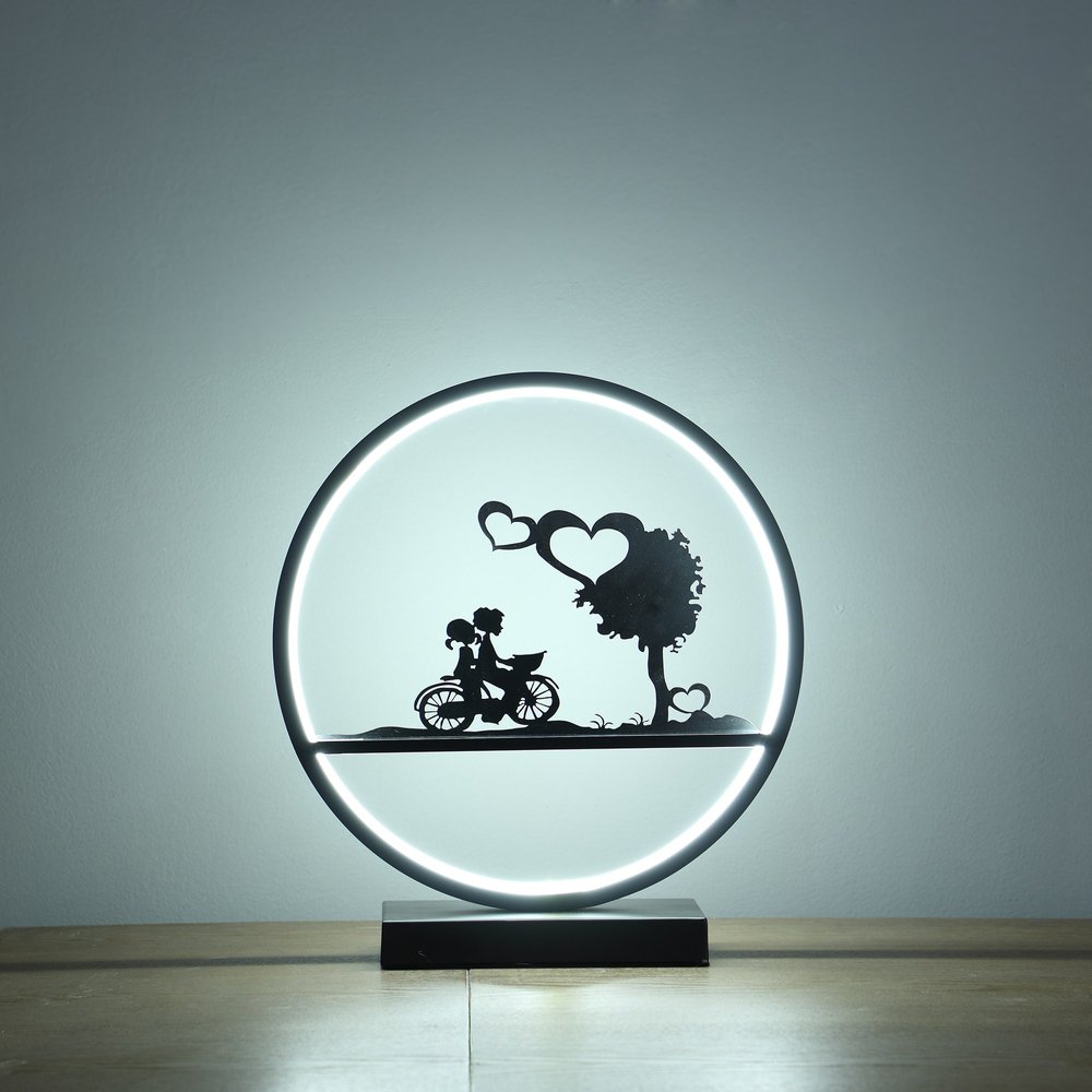 13" Black Bedside Led Table Lamp HomeRoots