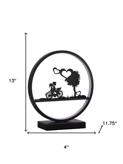 13" Black Bedside Led Table Lamp HomeRoots