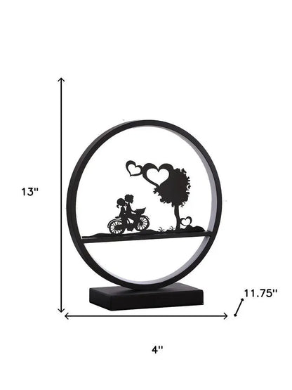 13" Black Bedside Led Table Lamp HomeRoots