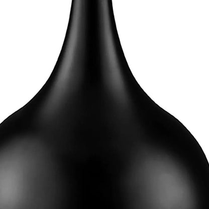 24" Black Metal Bedside Table Lamp With White Shade HomeRoots