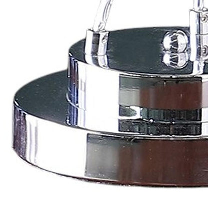 28" Clear Three Light Bedside Led Table Lamp HomeRoots