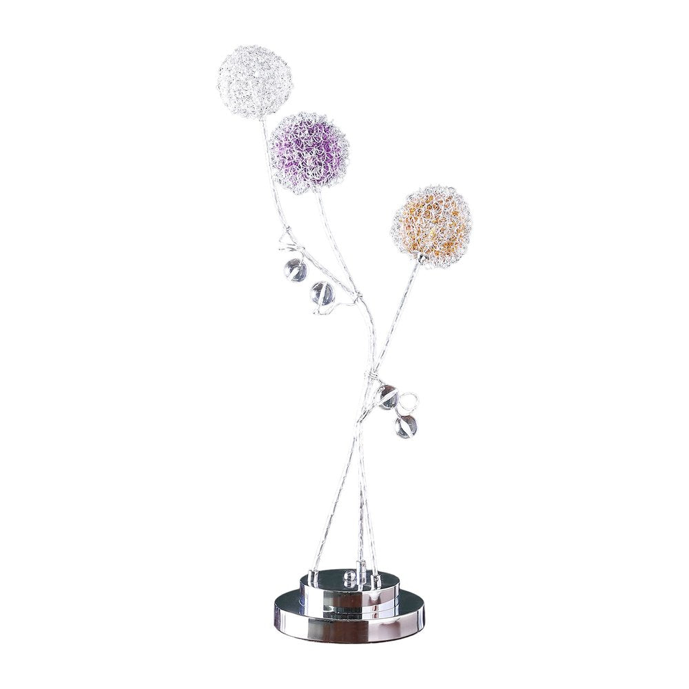 28" Clear Three Light Bedside Led Table Lamp HomeRoots