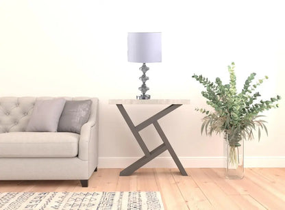 23" Silver Crystal Geometric Table Lamp With White Classic Drum Shade HomeRoots