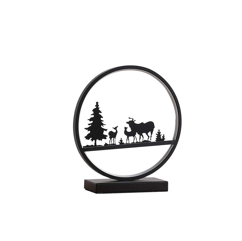 13" Black Bedside Led Table Lamp HomeRoots