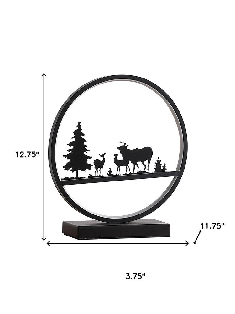 13" Black Bedside Led Table Lamp HomeRoots