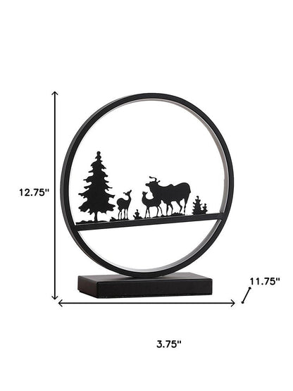 13" Black Bedside Led Table Lamp HomeRoots