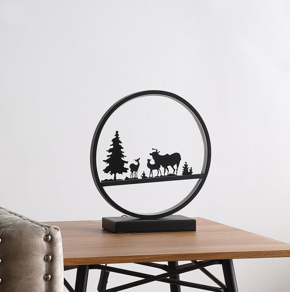 13" Black Bedside Led Table Lamp HomeRoots