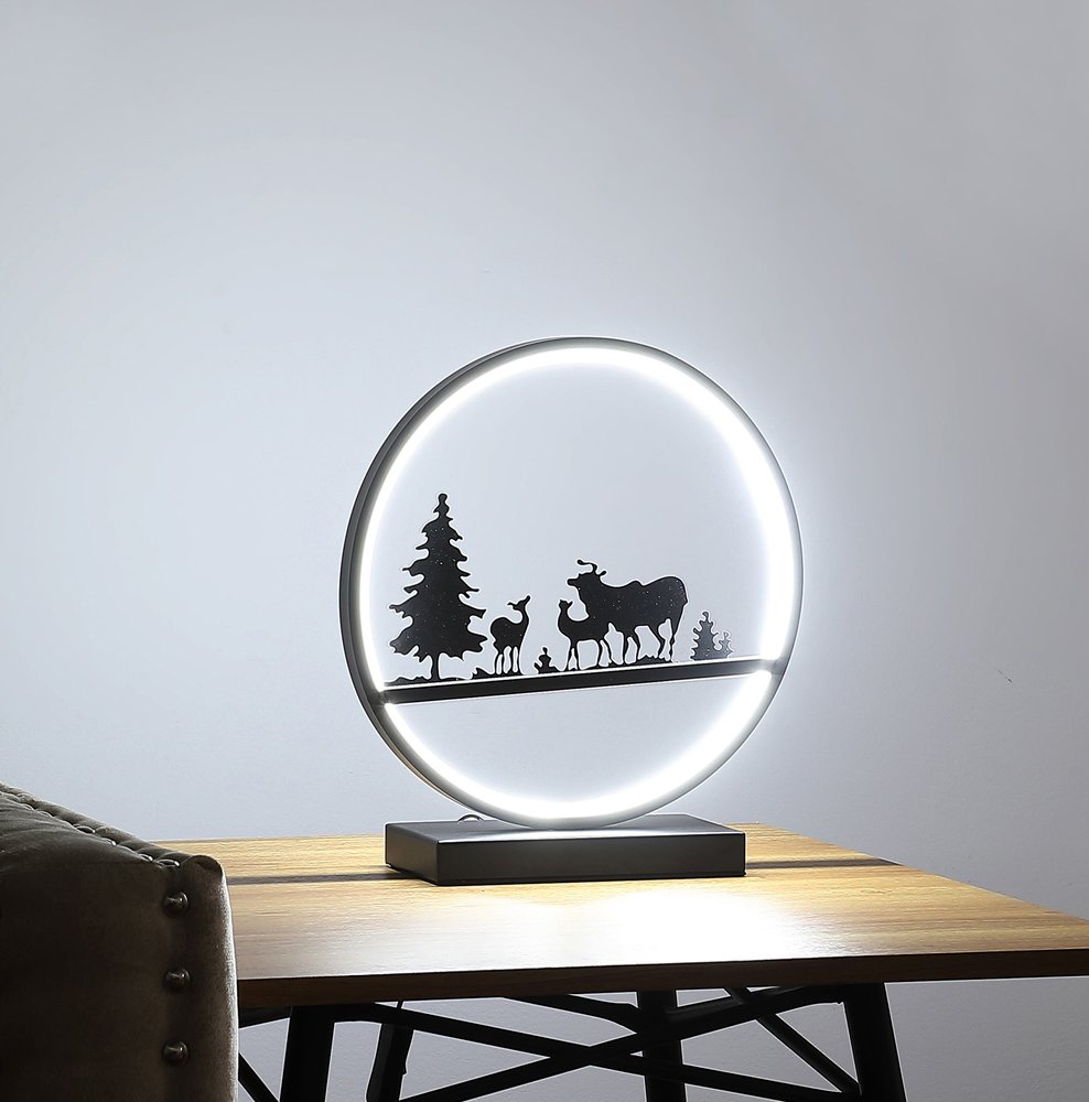 13" Black Bedside Led Table Lamp — view 3