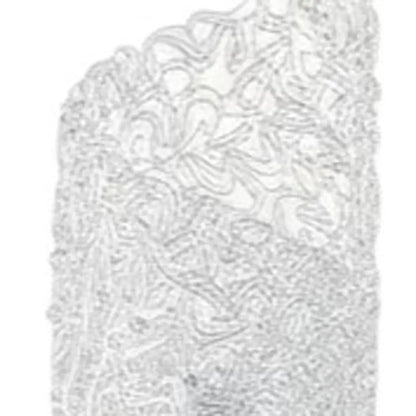 22" Silver Bedside Table Lamp With White Swirl Novelty Shade HomeRoots