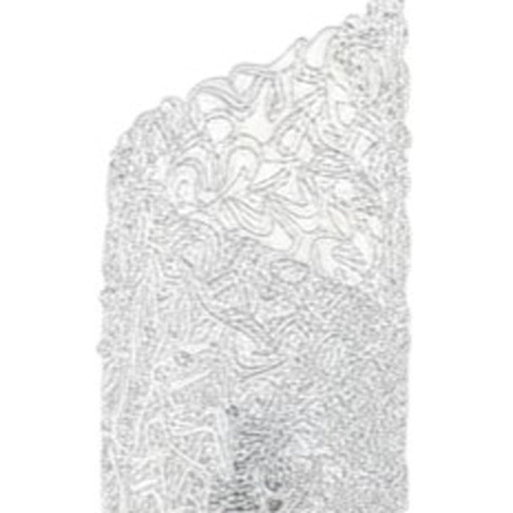 22" Silver Bedside Table Lamp With White Swirl Novelty Shade HomeRoots
