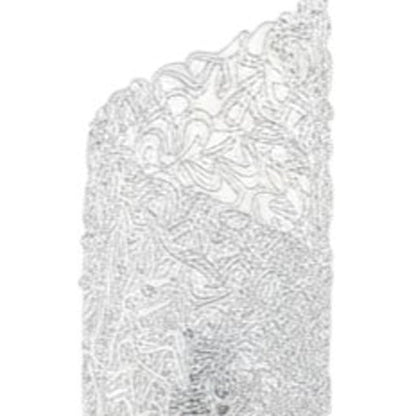 22" Silver Bedside Table Lamp With White Swirl Novelty Shade HomeRoots