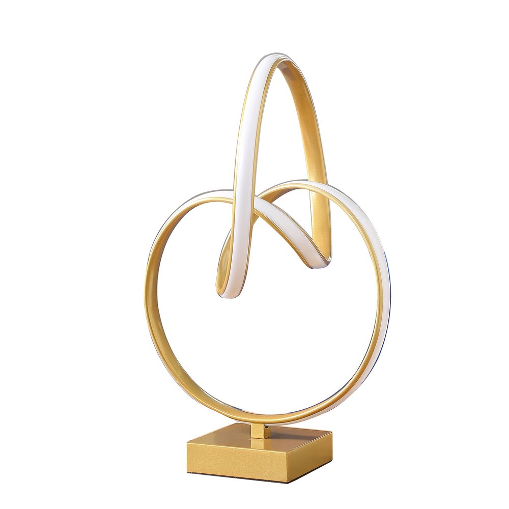 19" Gold Metal Abstract Geo LED Table Lamp HomeRoots