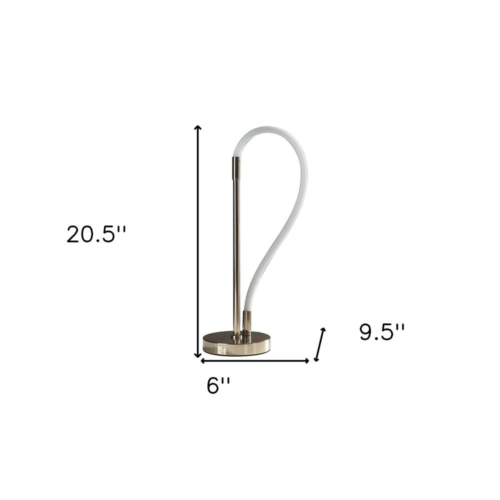 21" Gold Bedside Led Table Lamp HomeRoots