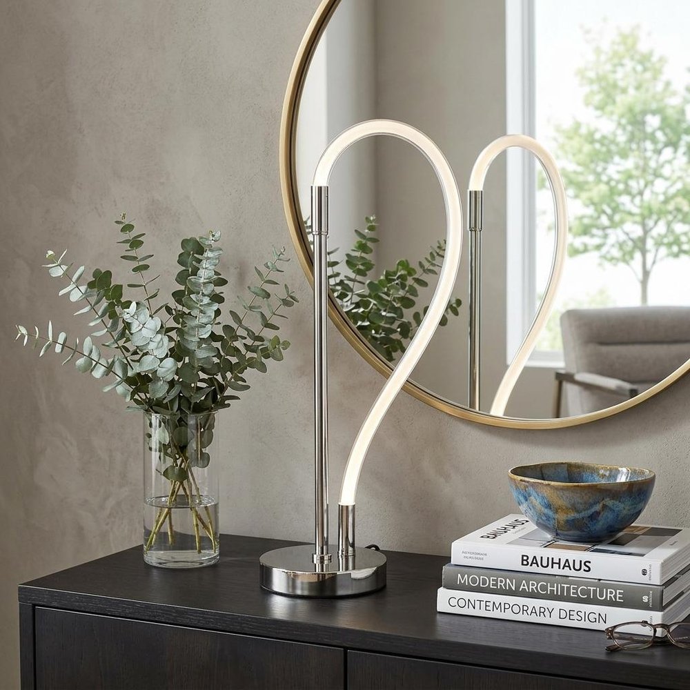 21" Gold Bedside Led Table Lamp HomeRoots