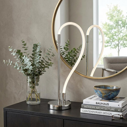 21" Gold Bedside Led Table Lamp HomeRoots