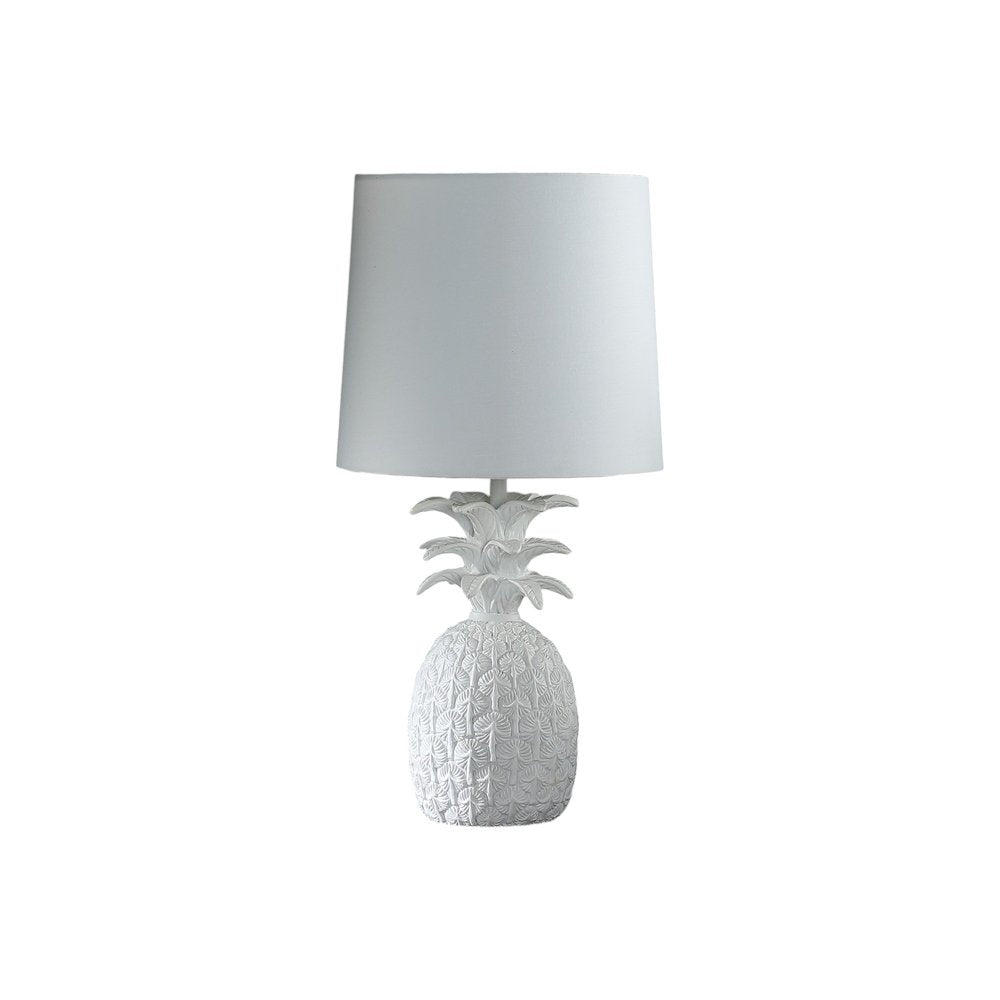 17" White Pineapple Table Lamp With Empire Shade HomeRoots