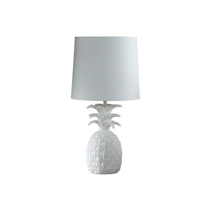 17" White Pineapple Table Lamp With Empire Shade HomeRoots