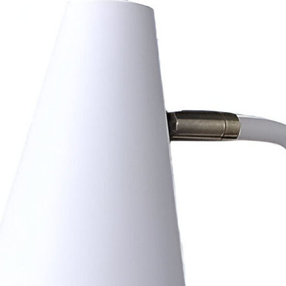 20" Compact White Metal Desk Lamp HomeRoots