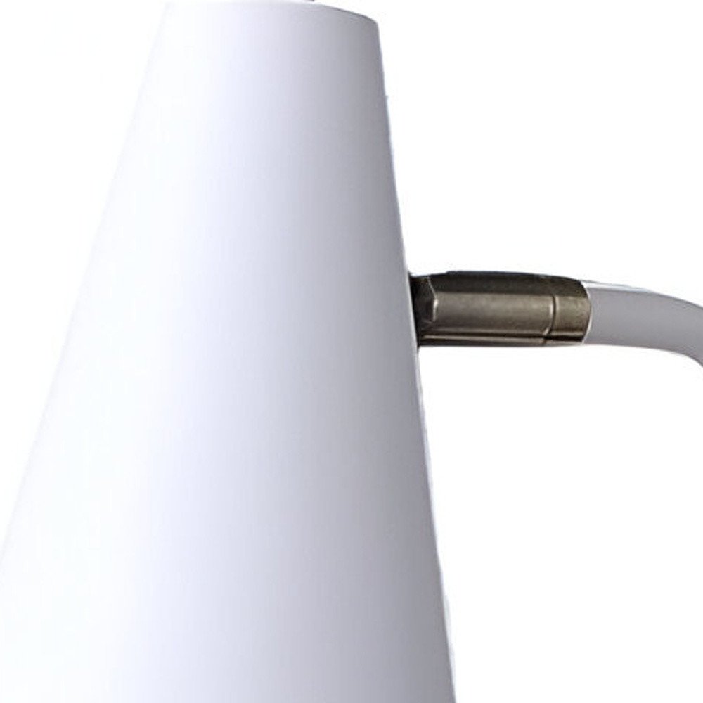 20" Compact White Metal Desk Lamp HomeRoots