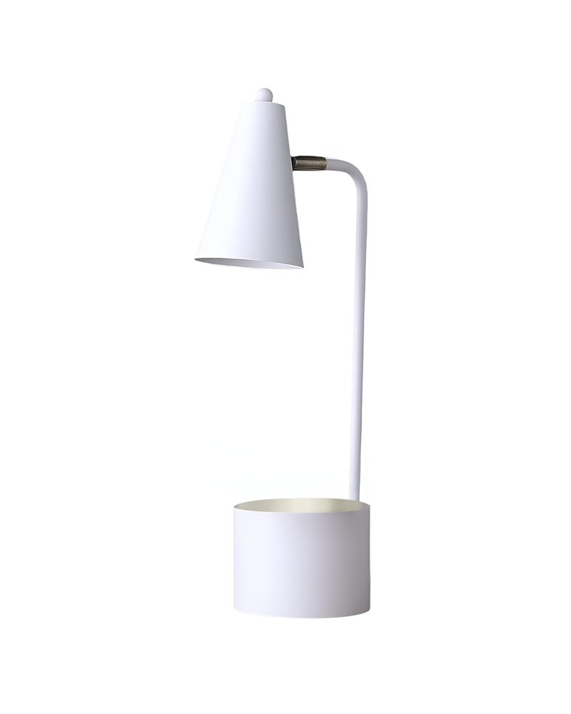 20" Compact White Metal Desk Lamp HomeRoots