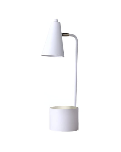 20" Compact White Metal Desk Lamp HomeRoots