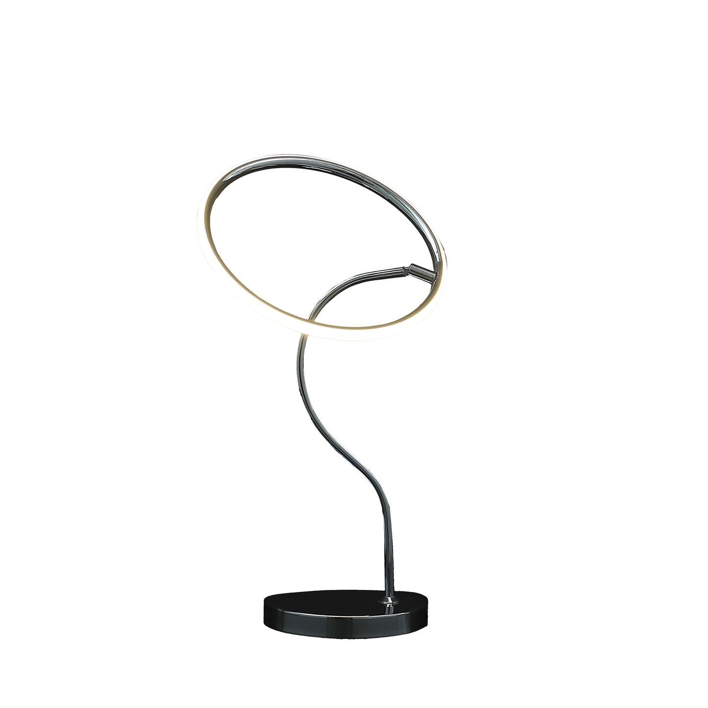 26" Silver Halo Ring LED Desk Table Lamp