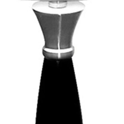 30" Black Solid Wood Bedside Table Lamp With White Shade HomeRoots