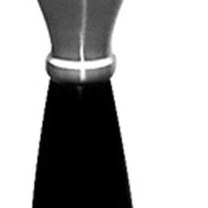 30" Black Solid Wood Bedside Table Lamp With White Shade HomeRoots