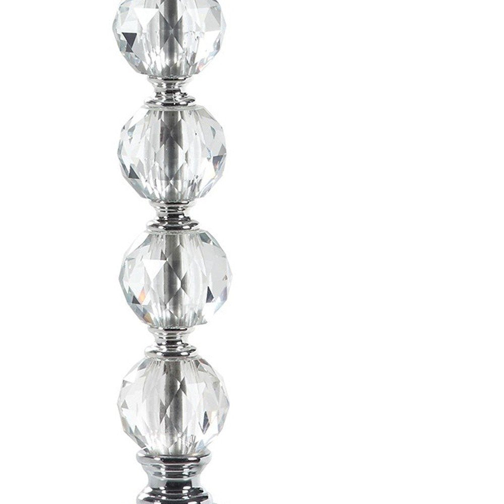 22" Crystal With Pink And White Dot Shade Table Lamp — view 5
