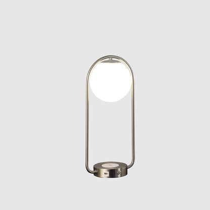 19" Silver Clip Globe USB Table Lamp HomeRoots